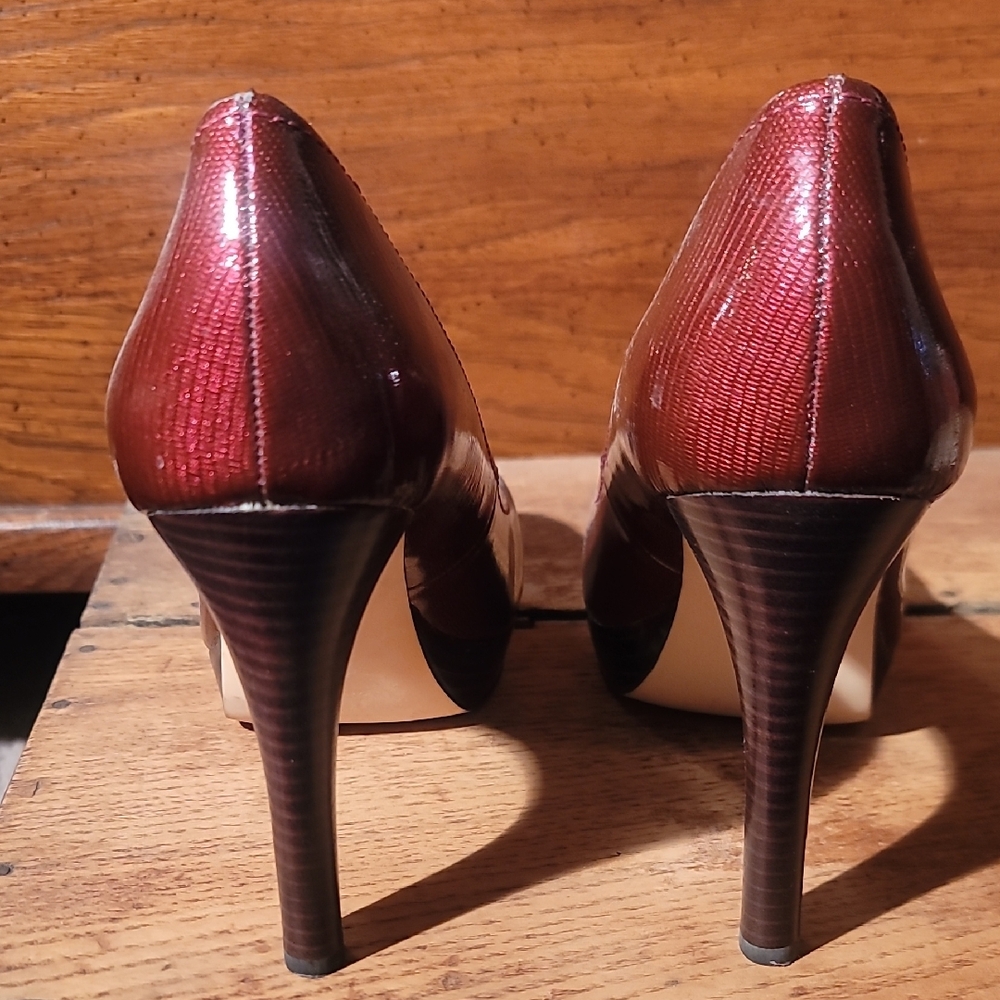 Calvin Klein Shimmering Burgundy Heels